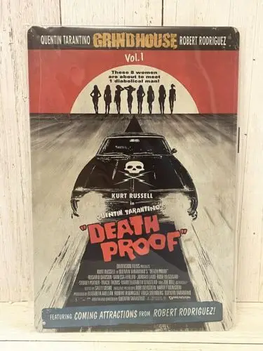Placa de Metal do Filme Death Proof - Grindhouse Quentin Tarantino Kurt Russell - Placa de Alumínio