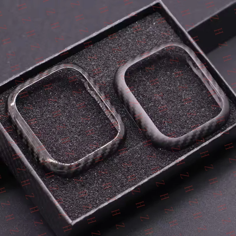 

P+ Genuine Carbon Fiber Bumper Cover For Apple Watch Ultra 3 iWatch 11 10 9 8 Case