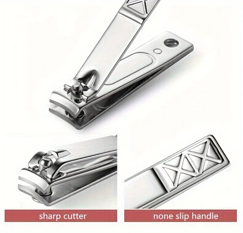 19-teiliges Nagelknipser-Set aus Edelstahl, diagonale Nagelknipser, Pediküre-Set, Ohrenreiniger, Löffel, Nagelkunst-Set – Detail 4