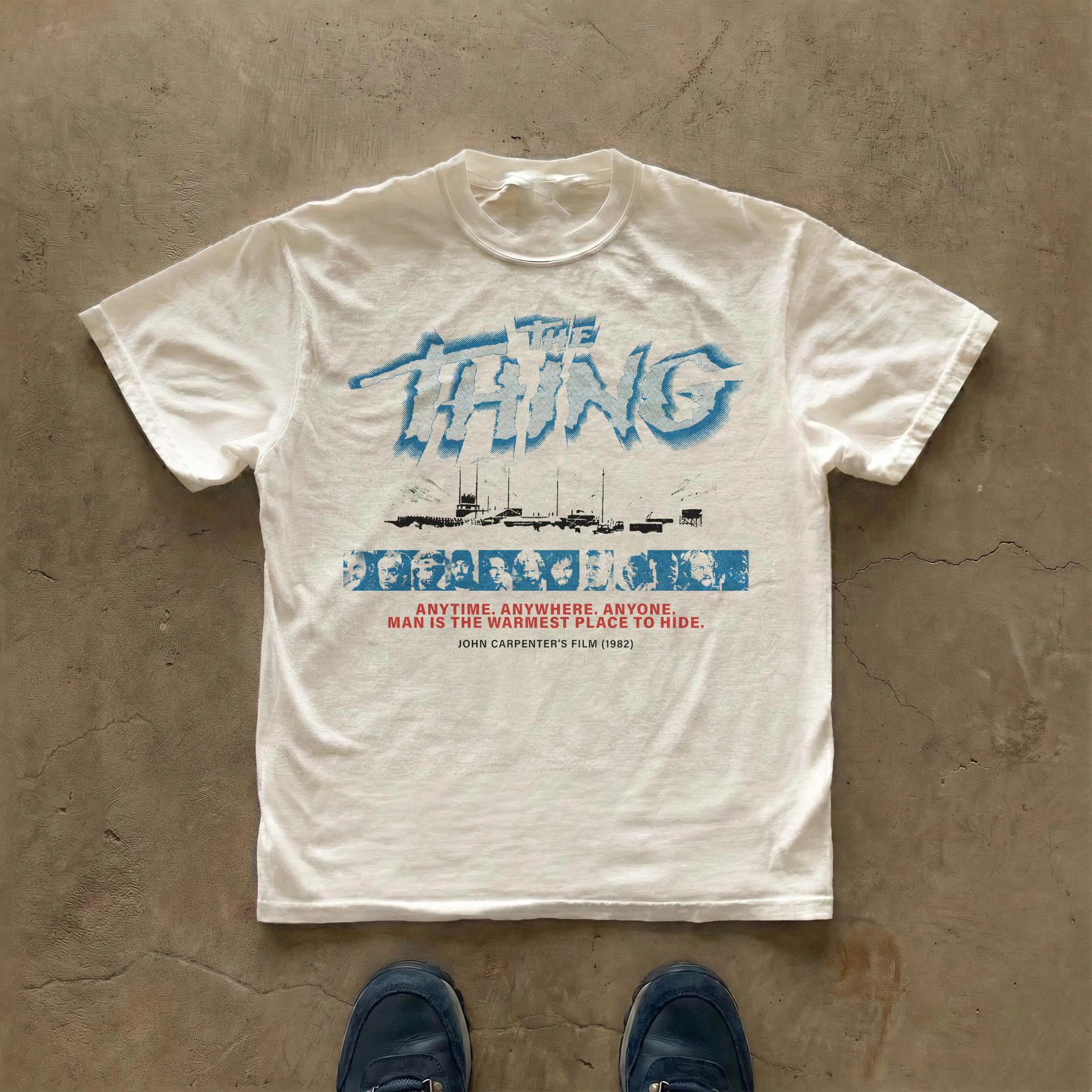 Classic Horror Movie T-shirt The Thing Graphic Men Women Oversize Streetwear Y2k Casual Cotton Short Sleeve Female Male Clothing