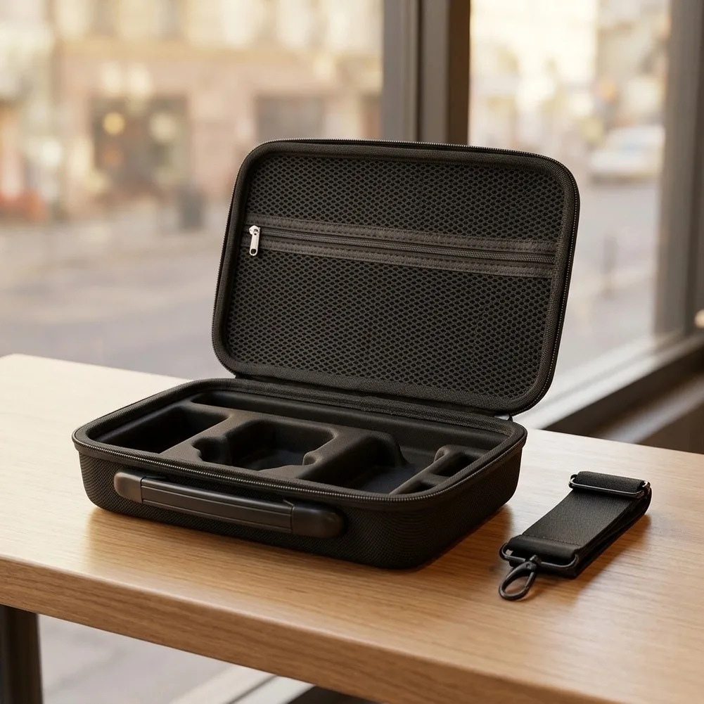 Waterproof Crossbody Bag for DJI 360 Camera and Accessories with Optimized Dimensions and Reliable PC Structure