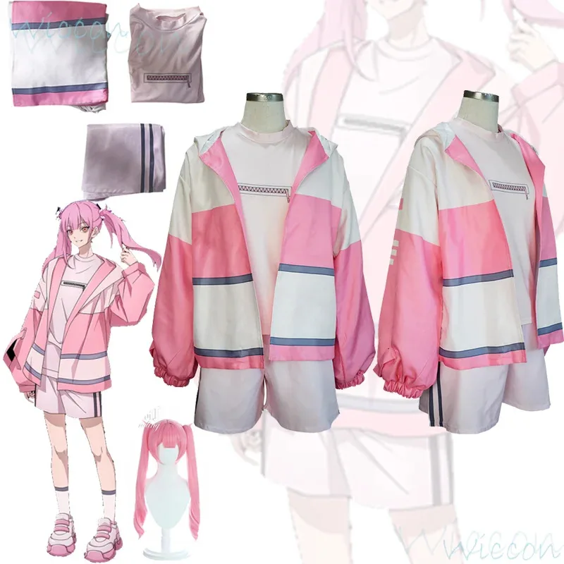 Anime Li Tianxi Cosplay Arrogant Girl Link Click disfraz uniforme rosa peluca fiesta actividad juego de rol traje para mujer;3,k8't,