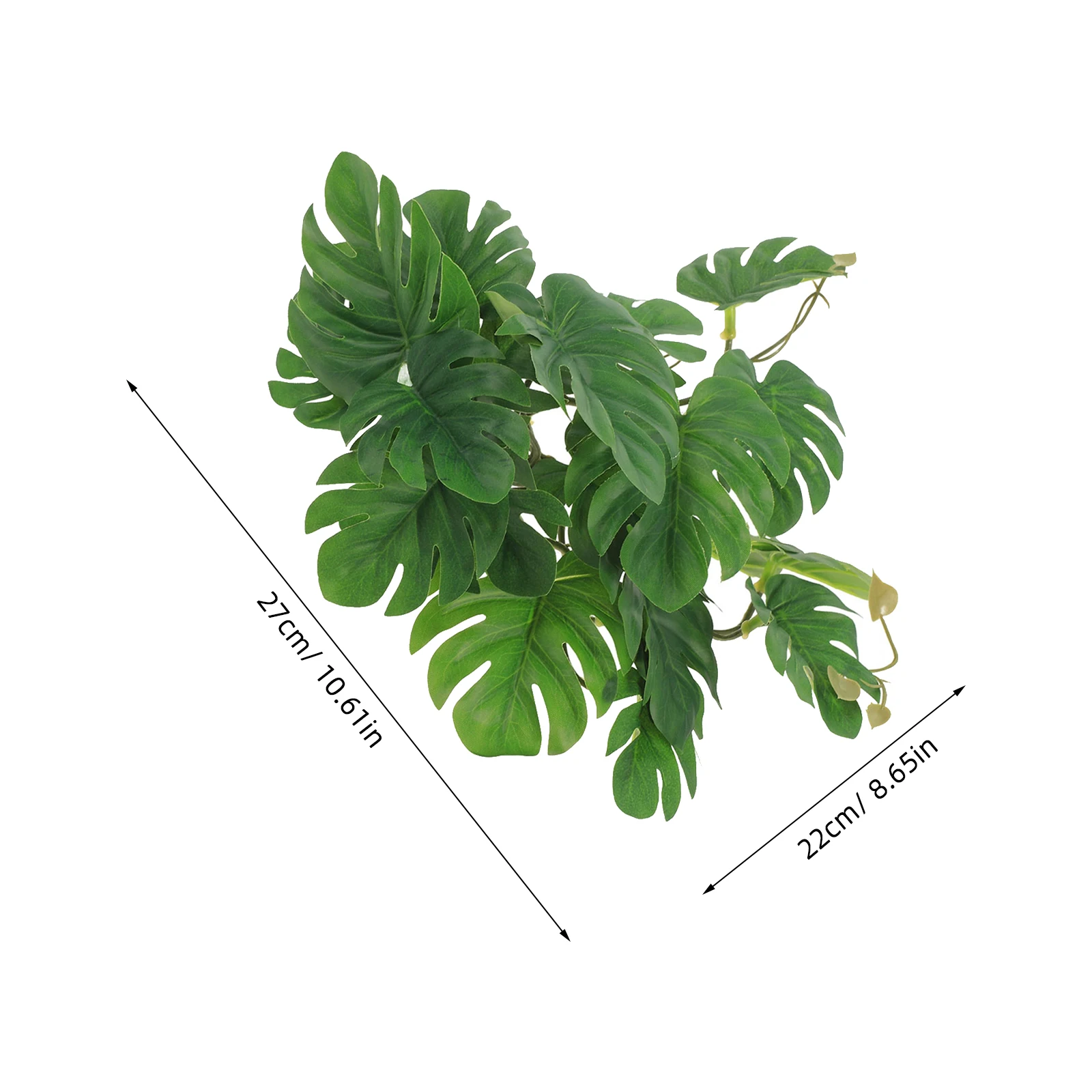 الزواحف الاصطناعية معلقة ورقة النبات قلادة نابض بالحياة خزان الديكور مخبأ تررم تسلق ديكور الإمدادات #2