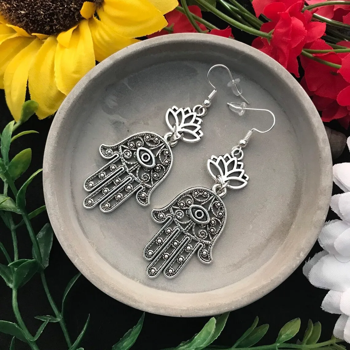 أقراط عين الشر القوطية البوهيمية، مجوهرات نحاسية أنيقة، أقراط متدلية للنساء، إكسسوارات أذن عصرية #5