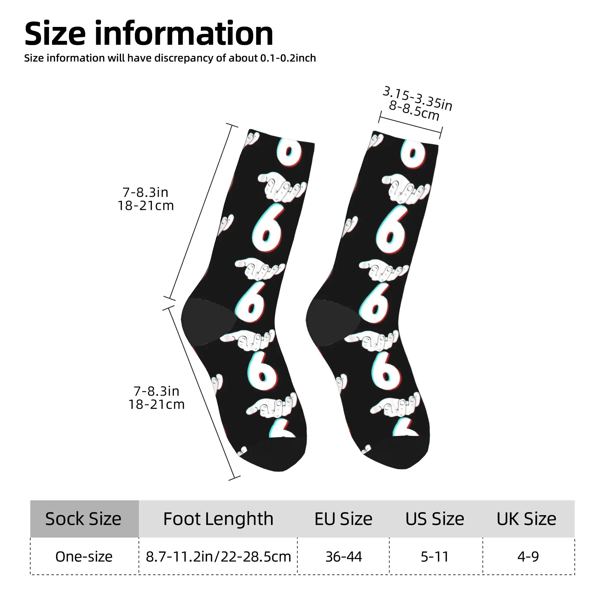 Cool Six Seven Meme diseño divertido 67 calcetines medias personalizadas antideslizantes pareja calcetines cómodos invierno divertidos calcetines de escalada