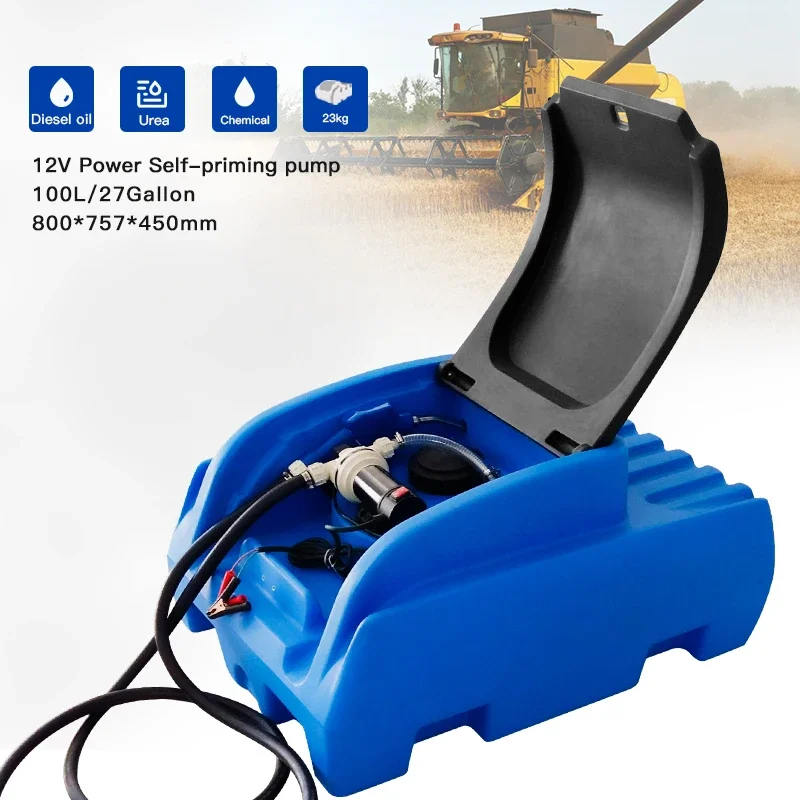 100L Transfer Petrol Fuel Caddy Plastic Jerry Can Portable Diesel Tank Carbon Diesel Fuel Tank With Pump Adblue Tanks Diesel Can