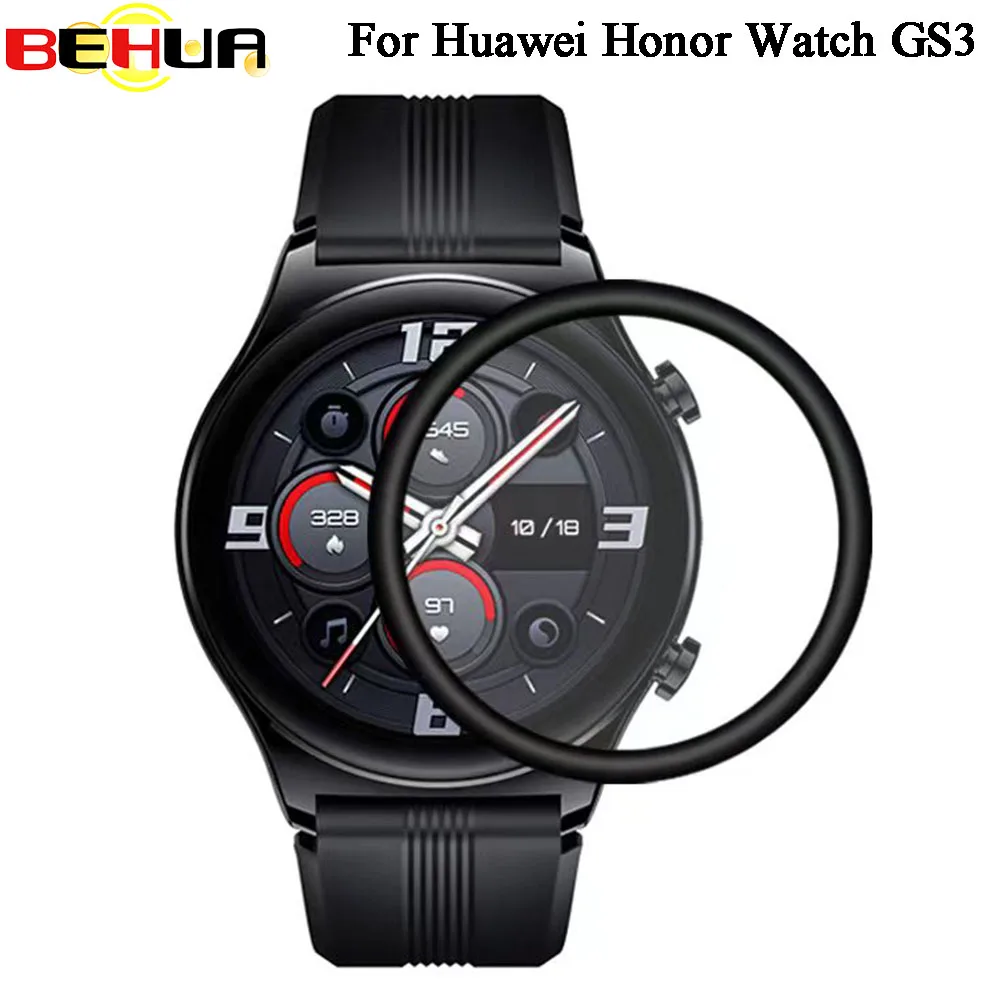 BEHUA Screen Protector Film For Huawei Honor Watch GS3 Smartwatch 3D Curved Cover Soft Protective Film (Not Glass) Accessories