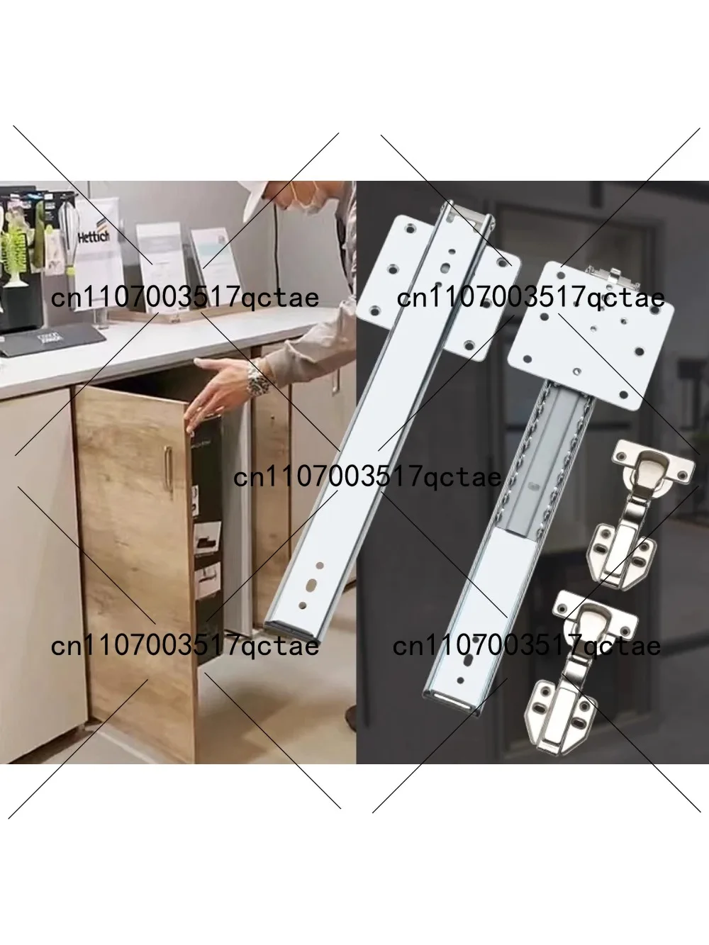 Folding Hidden Swing Door Track Cabinet Pocket Telescopic Side Mount Plug-in Sliding Guide Hardware Accessories Thick18mm