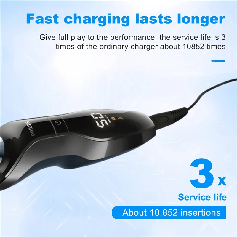 

INLIG-3X подходит для бритвы Norelco, адаптера шнура питания зарядного устройства A00390, вилка европейского стандарта