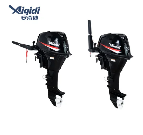 

New Long/Short Shaft Motor Boat AIQIDI 4-Stroke 20HP 15HP 25HP Electric/Manual Starter Outboard Engine