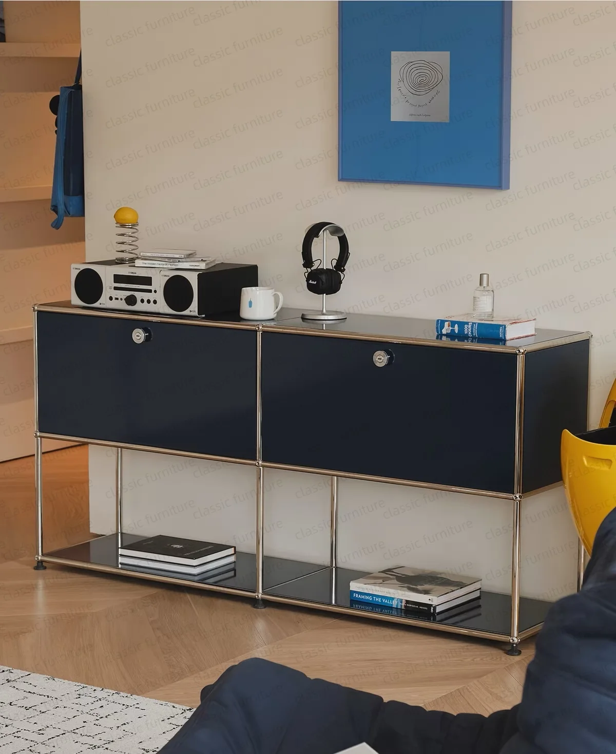 Modular Module Furniture Customized Metal Stainless Steel Cabinet  Storage  Sideboard Shelf DIY Living Room