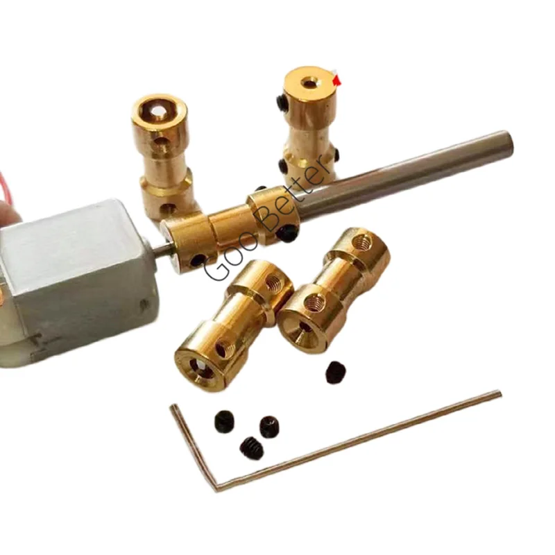 

10Pcs Mini Brass Rigid Coupling 2/2.3/3/3.17/4/5/6mm Shaft Coupler Reducing Connector for RC Model Motor Transmission DIY Parts