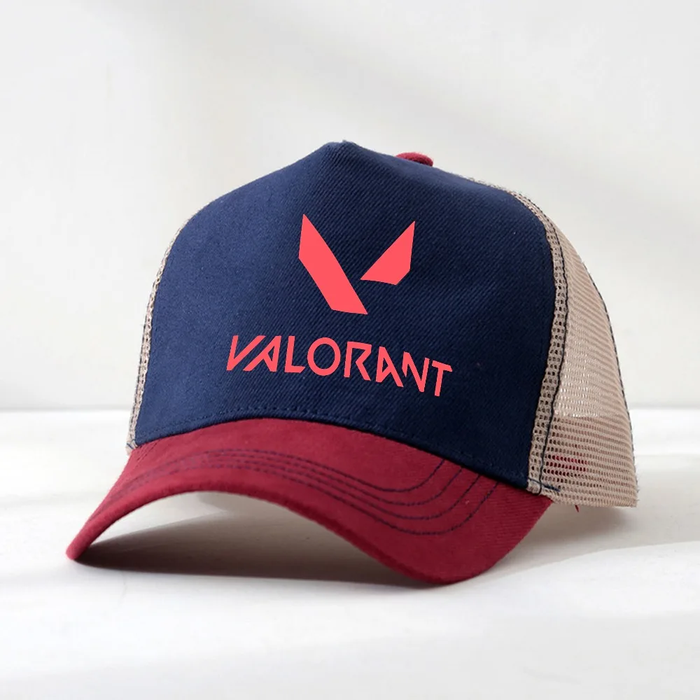 Valorant Video Game hat Red Logo Baseball Cap Summer Beach Unisex visor hat Outdoor Mesh breathable Hats