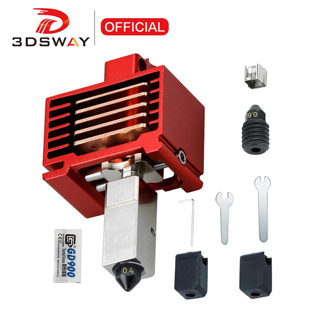 

Upgrades Bambu Lab X1/P1 Hotend Kit For P1P P1S X1C Hot End Thermistor Bimetal Throat Bambulab Hardened Steel Nozzle Print Head