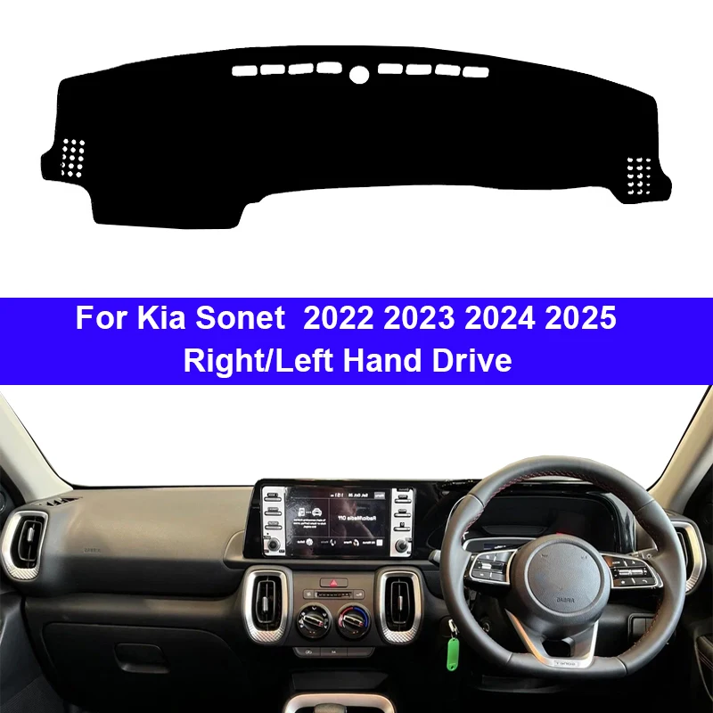 Car Dashboard Cover DashMat for Kia Sonet 2022 2023 2024 2025 Avoid Light Pad Accessories Anti-UV Case Carpet Car Accessories