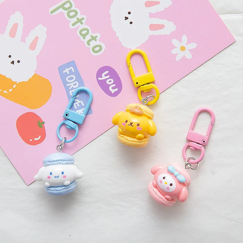 Cute Sanrio Kuromi Melody Cinnamoroll Hello Kitty Keychain Sweet Pendant Student Girlfriend Gift