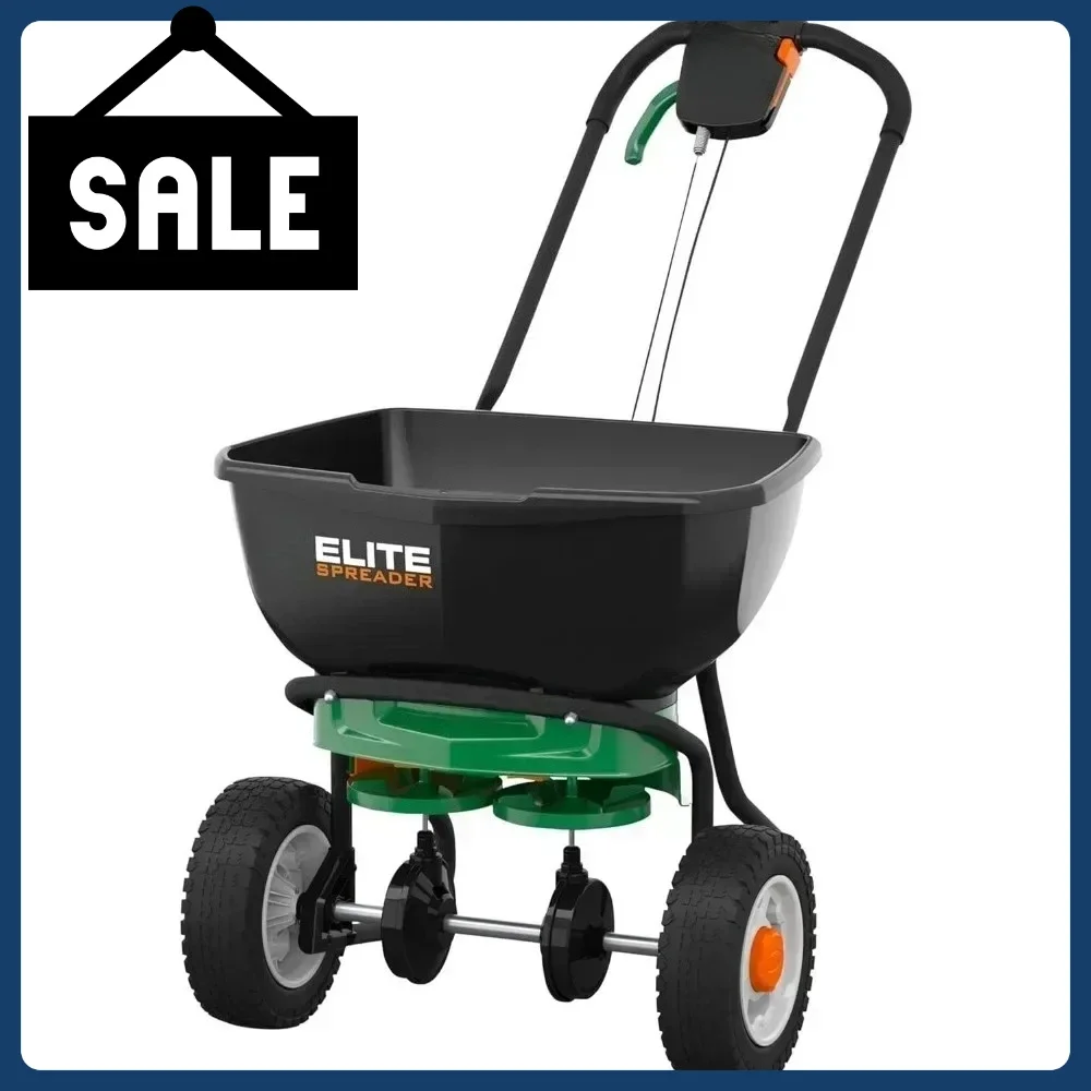 

BestsellerBestsellerBestsellerSturdy Elite Spreader for Grass Seed, Fertilizer, Salt, Ice Melt, Durable Push Spreader Holds up