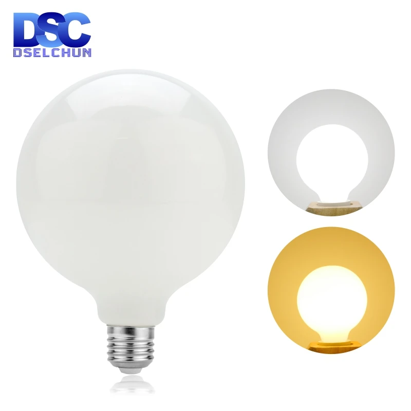 Milky Glass Bulb E27 5W Edison LED Light Bulb A60 ST64 G80 G95 G125 110V 220V Globe Ball Bulb Cold/Warm White Lampada LED Lamp