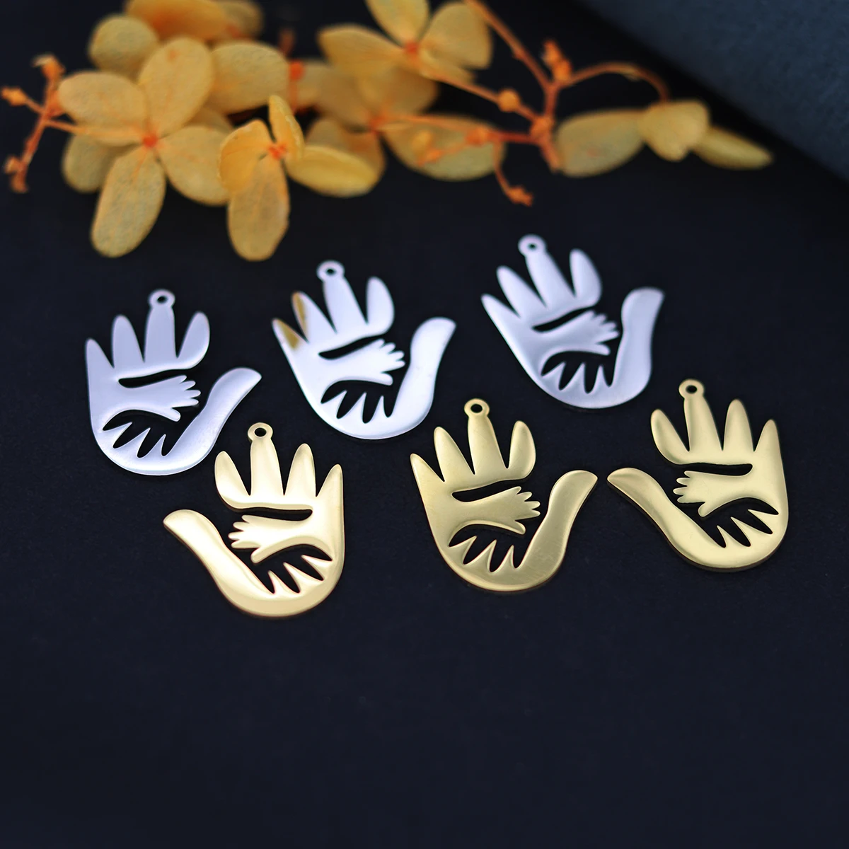 

3pcs Mom And Baby Holding Hands Charm Pendant For Jewelry Making Earrings Bracelet Necklace Accessories DIY Craft Findings