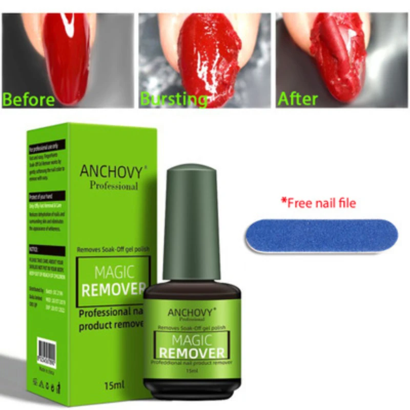 3-5 Mins Fast Remover Magic Remover Gel Nail Polish  Soak Off UV LED Cleaner Function Gel Remove Tool with Free Nail File