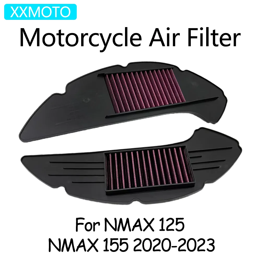 Filtro de aire para motocicleta de alto flujo, limpiador para admisión, para Yamaha NMAX125 NMAX-125 NMAX155 NMAX-155 NMAX 125 155 2020 2021 2022 2023