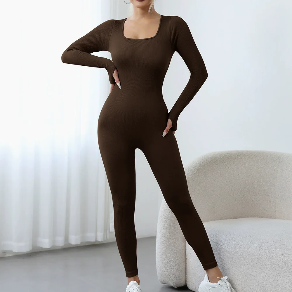 Fashionable New Seamless One-Piece Yoga Wear Sports Set Women's Tight Dance Fitness One-Piece Shaping Garment Yoga Pants