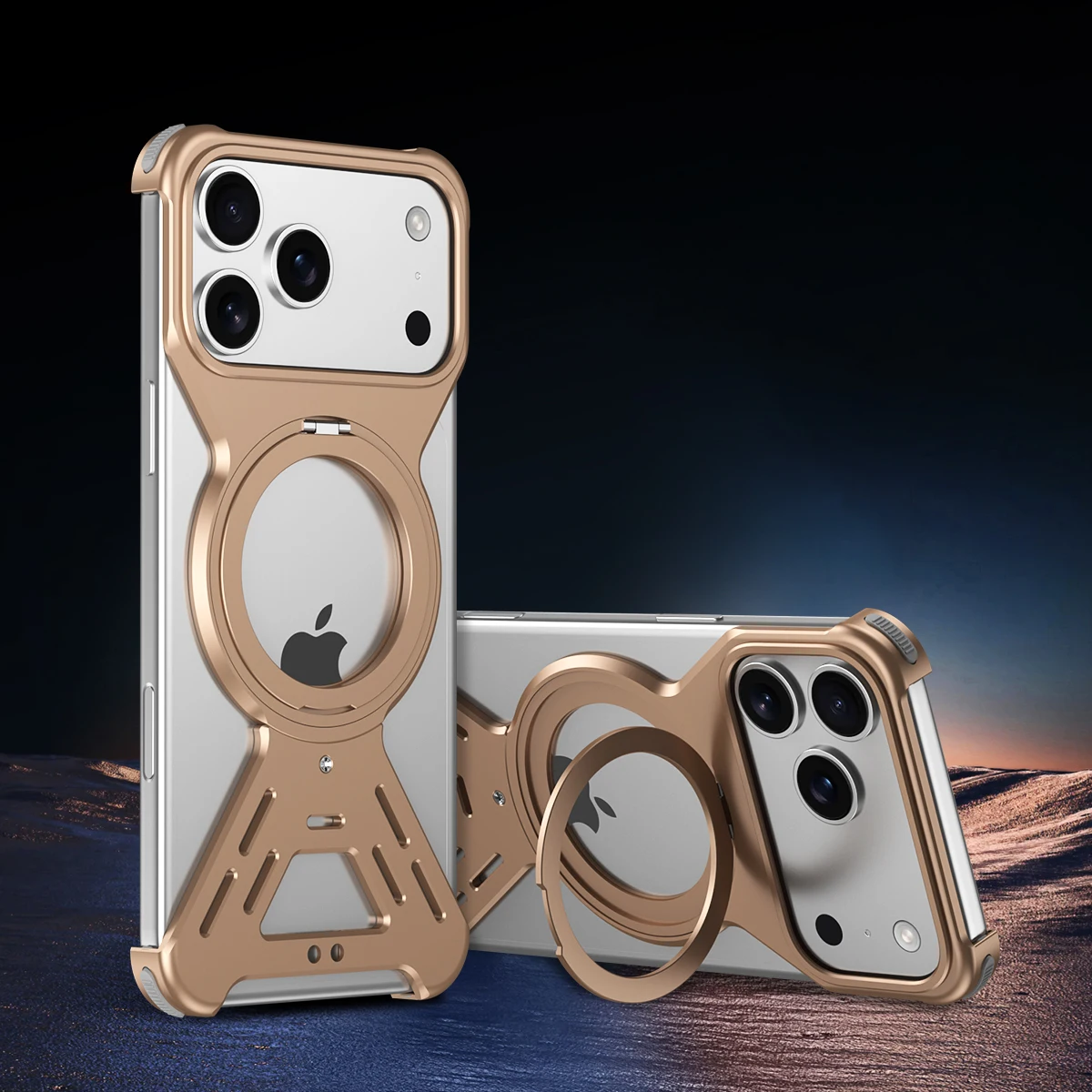 

New Metal Armor Case for iPhone17/17 Pro/17 Pro Max,Borderless,Bare Metal Feel,Full Camera Guard,Slim Fit Premium Phone Cover