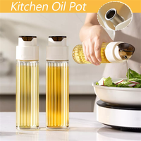 500ML Glass Oil Bottle, Vinegar Bottle,Automatic Opening and Closing Oil Pot Leak Gravity Oil Dispenser for Kitchen,Spice Bottle