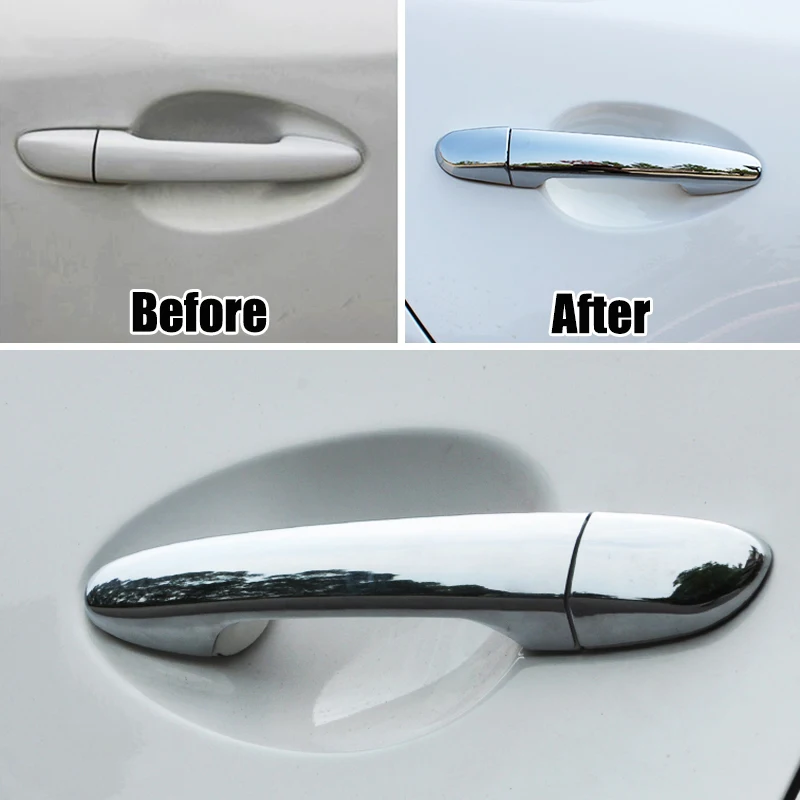 For Mazda 2 3 6 Cx-5 2012 2013 2014 2015 2016 2017 Chrome Side Door Handle Cover Catch Trim Overlay Molding Garnish M2 M3 M6 Cx5