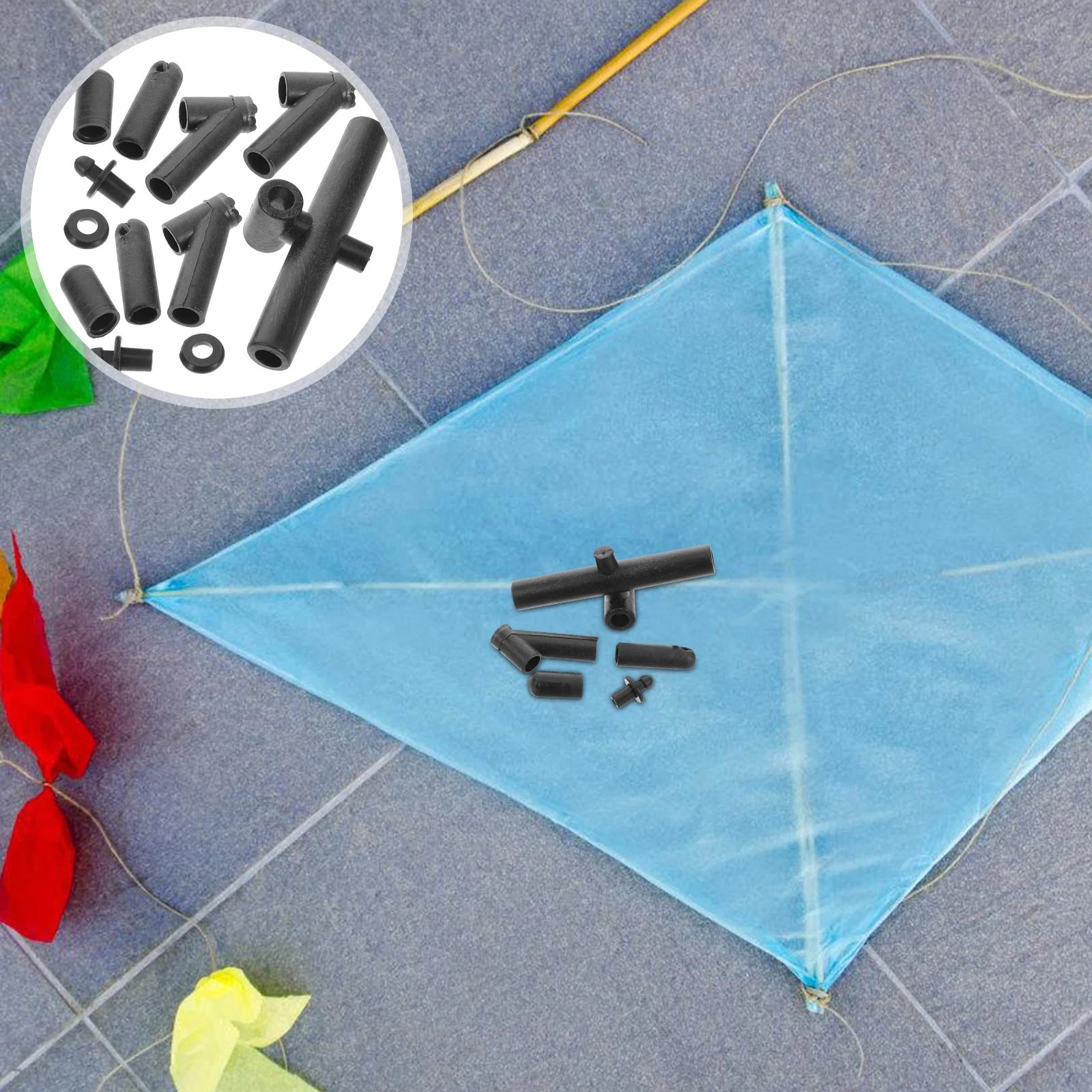 9pcs Plastic Frame Connectors Repair Assembly Outdoor Flying Accessories Easy Install Versatile Rod Joint Set For Kids
