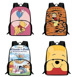 Winnies the Pooh Tigger Backpacks Boys and Girls Student Birthday Gift Child School Bags Large Capacity Camping Durable Rucksack