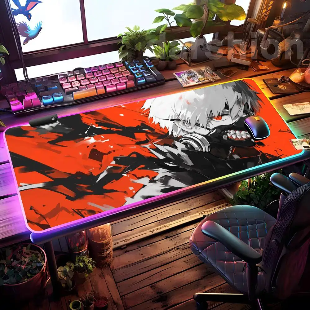 

Pain New Cool Wallpaper Kaneki Ken Mouse Pad Mousepad HD Printing Computer Gamers Locking Edge Non-slip RGB Mouse Pad XXL90x40cm