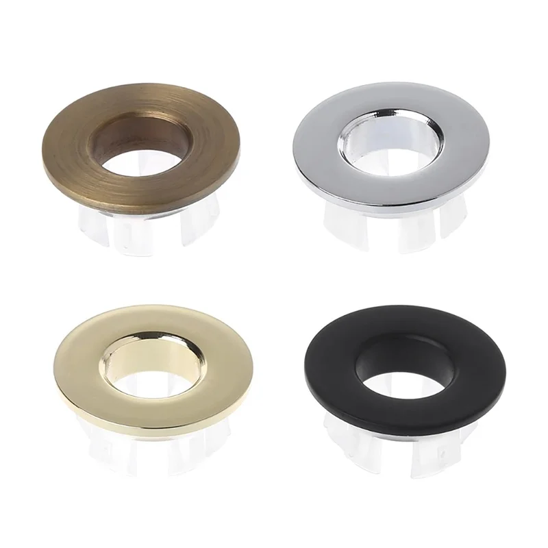 Bathroom Basin Faucet Sink Overflow Cover Brass Six-foot Ring Insert Replacement Hole Cover Cap Chrome Trim Bathroom Accessories