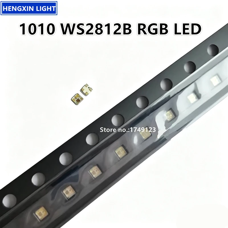 Super Bright Mini 1010 WS2812B RGB LED, Built-in IC Programmable 5V 0404 Light Emitting Diode