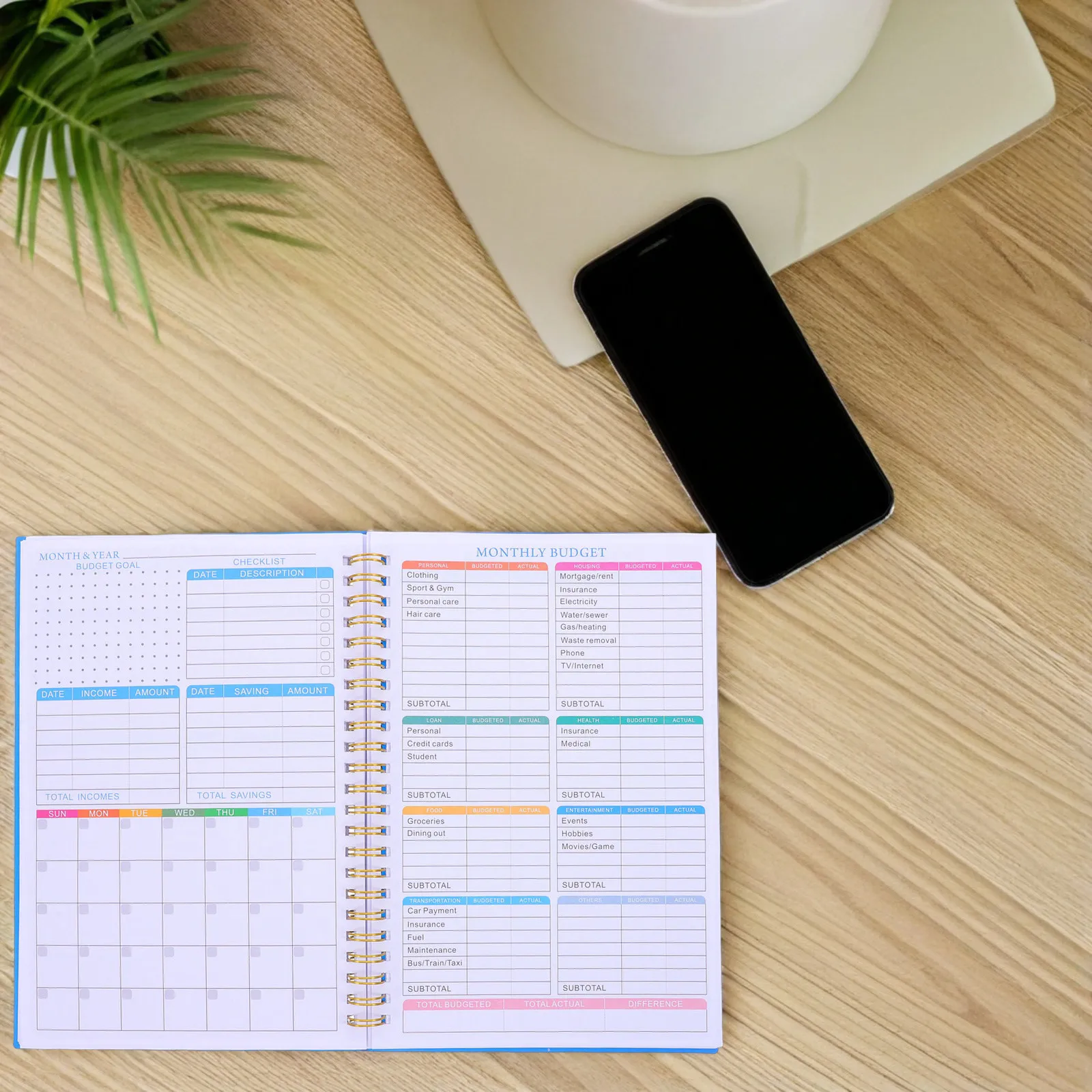 

Портативный ежемесячный планировщик бюджета формата А5, недатированный блокнот для учета финансов и расходов, книга для ведения записей