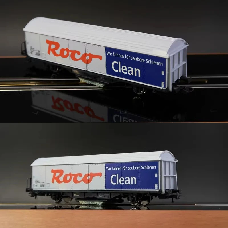 ROCO HO 1/87 Samochód Zabawka do Czyszczenia i Ścierania Wagon Kolejowy z Logo ROCO i Akcesoriami 46400 Model Pociągu Zabawka dla Chłopca Prezent
