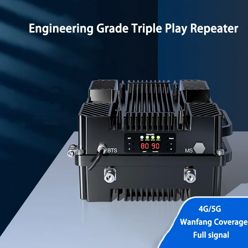 Amplificador do sinal do telefone móvel da Tri-faixa, impulsionador do sinal do túnel satélite, engenharia da cobertura, repetidor da fibra ótica,