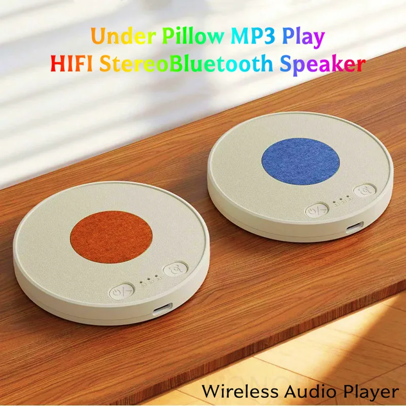 

Портативная Bluetooth-колонка HIFI Stereo MusicBox под подушку, беспроводной аудиоплеер для сна с таймером выключения 30/60/90 минут, воспроизведение MP3