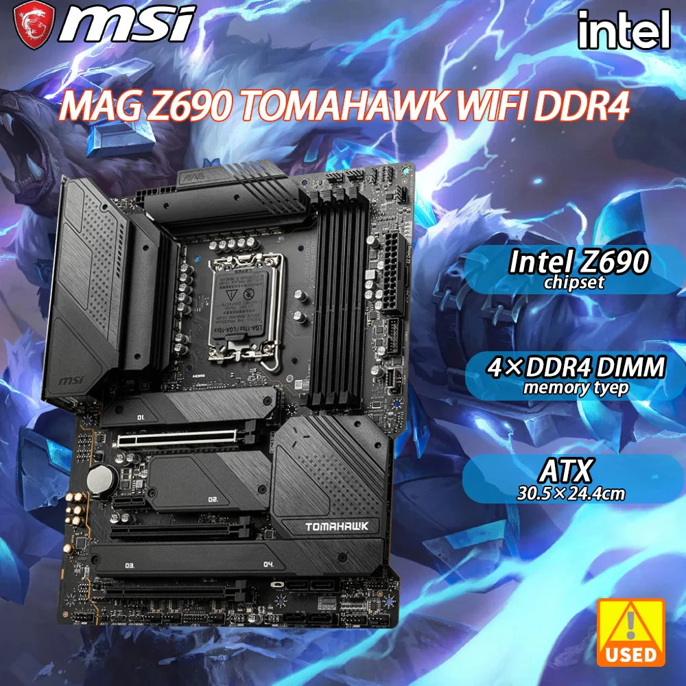 

Материнская плата MSI MAG Z690 TOMAHAWK WIFI DDR4 с поддержкой i9-13900KF i7-12700K i5-12400F i3-12100F CPU 128 ГБ M.2 NVME ATX PCIe 5.0