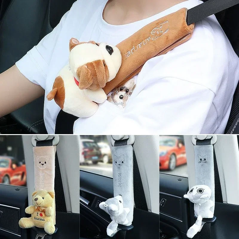 Car seat belt shoulder protector, creative and personalized child protection, anti pinch neck,Car seat belt accessories