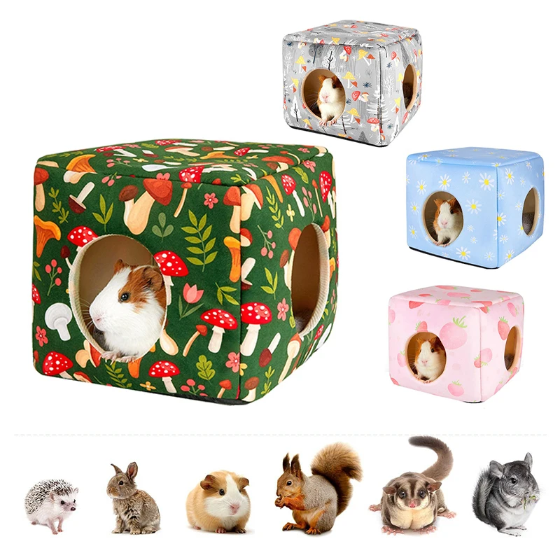 

Winter Warm Guinea Pig Nest Small Animal Sleeping Bed Soft Cotton Mat Hideout House for Hamster Rat Chinchilla Bird Accessories
