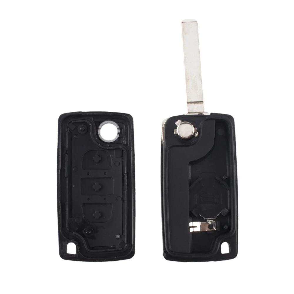 KEYYOU per CITROEN C2 C3 C4 C5 C6 C8 Remote Flip Key Shell Case Fob 3 pulsanti senza scanalatura CE0536