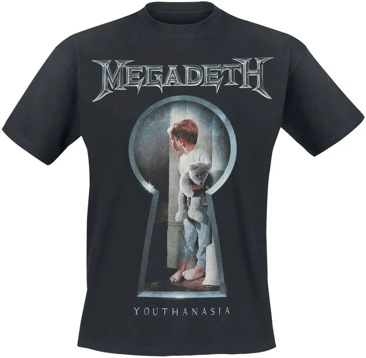 Keyhole Megadeth Thrash Metal Band Graphic T-Shirt Cotton Men Women Streetwear Tee