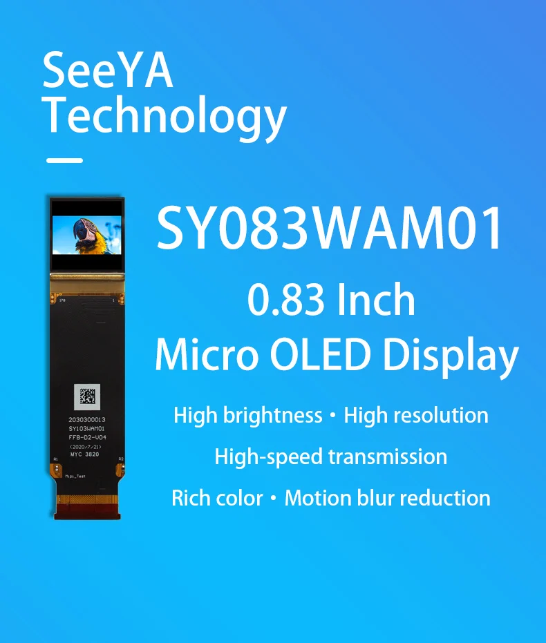 Seeya 0.83 بوصة 2560*1440 1800nits كامل اللون مايكرو OLED يستخدم لعرض العين القريبة #3