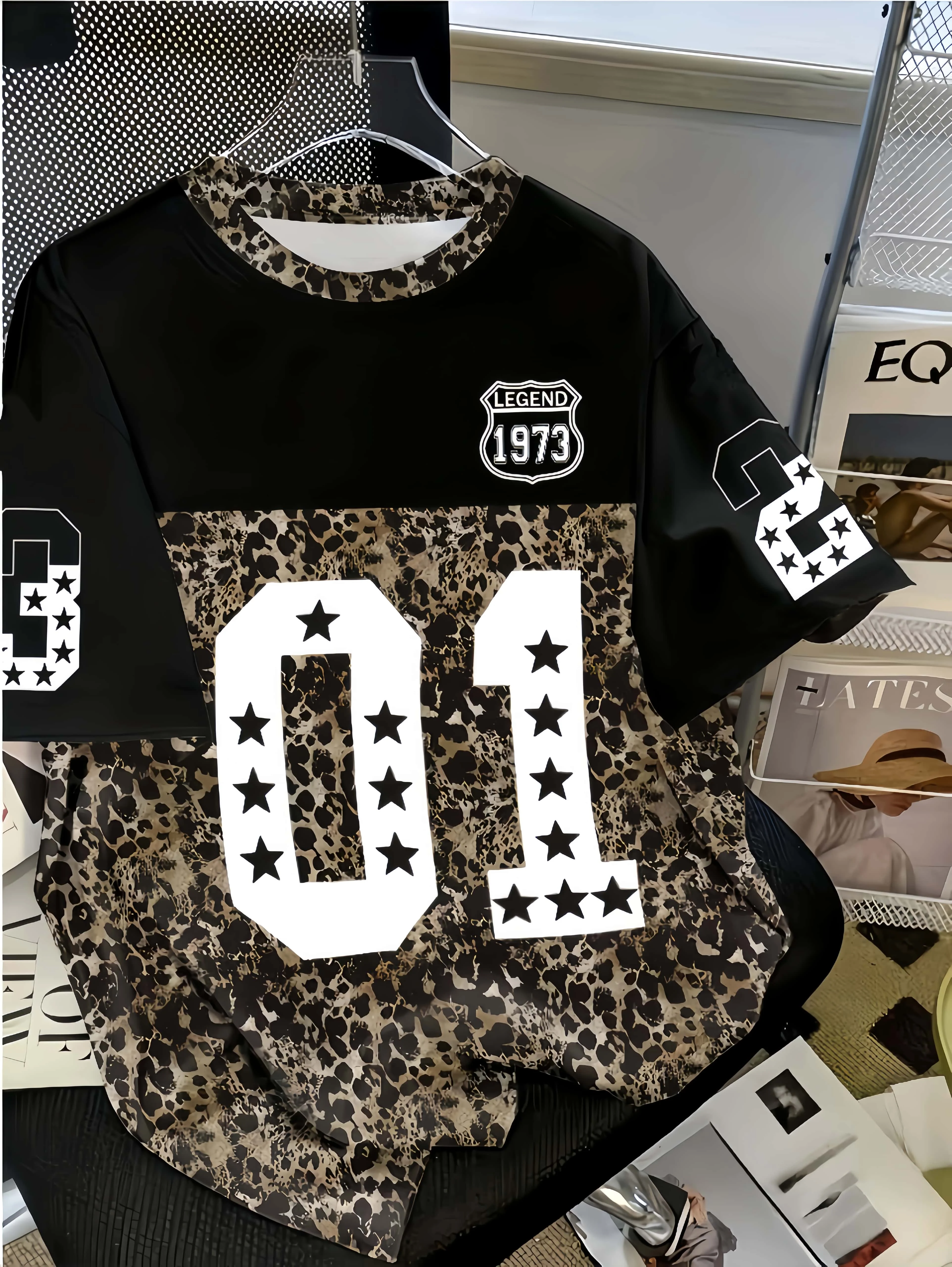 26 Unisex 3D Printed American Style Round Neck Short Sleeve Shirt Y2K Vintage Style American Street Style Loose and Slim-fitting