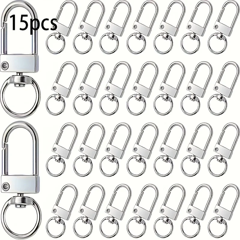 15Lobster claw clasp rotating keychain hook，Headphone case keychain hook，Keychain hanging strap accessories，Bag keychain connect