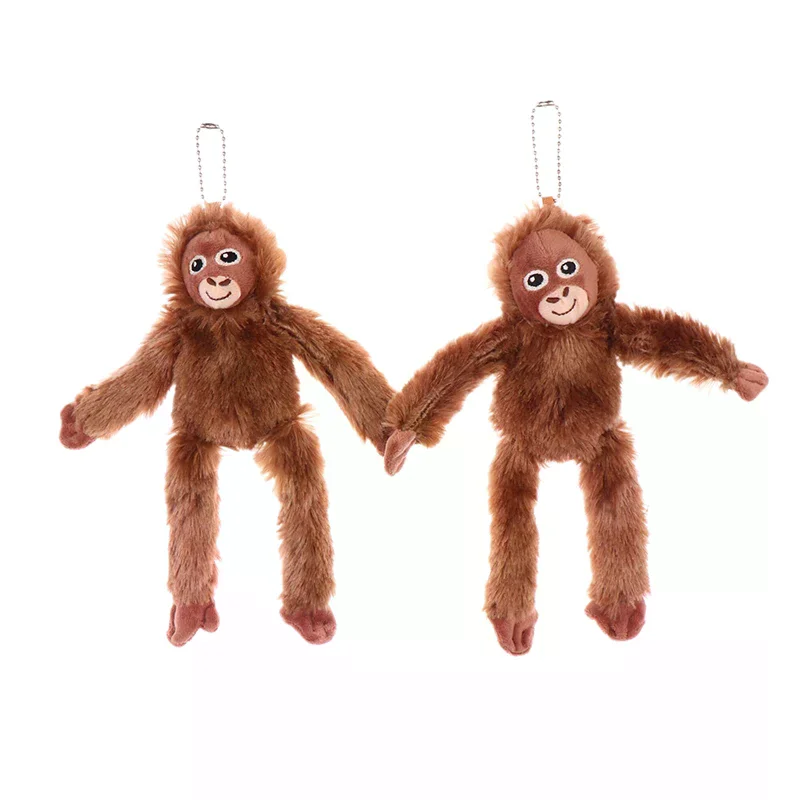 Cartoon Gorilla Plush Toy Chimpanzees Monkey Pendant Soft Stuffed Doll Keychain Backpack Car Bag Key Ring Decor Kid Gift