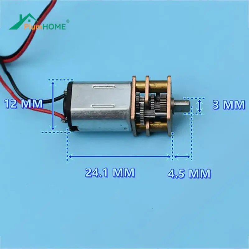 1PC DC 3V-6V 5V 28RPM Slow Speed Reducer Micro Mini N20 Full Metal Gearbox Gear Motor