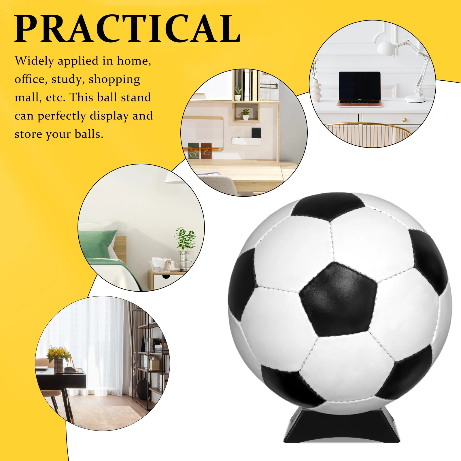 Ball Display Base Stand Football Basketball Holders for Balls Exercise Footballs