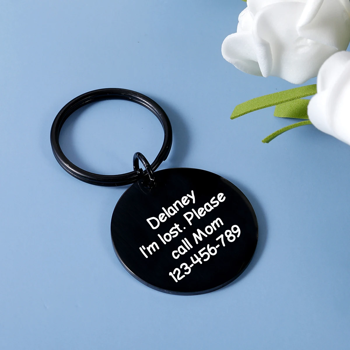 1pc Funny Cool pug Custom Name and text Personalized Dog Tags Pets Name Tags  Cat Tags Engraved Pet ID Name Collar Tag image 3